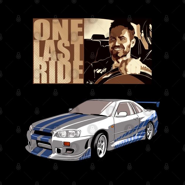 Paul walker nissan jdm by bayooart