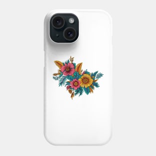 Colorful flowers. Phone Case