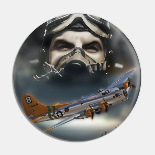 B17 Flying Fortress Pin by hardtbonez