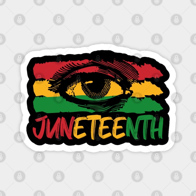 Juneteenth, Third Eye, Black Lives Matter, Black History Magnet by UrbanLifeApparel