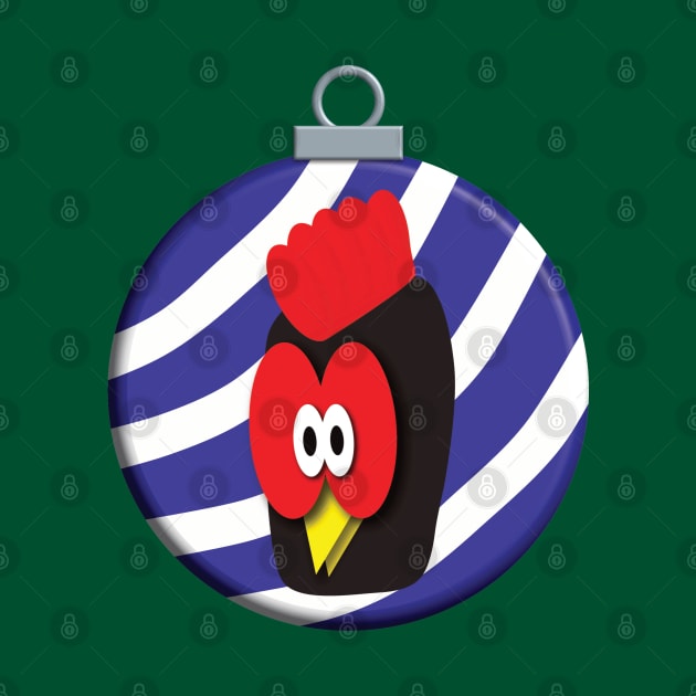 Funny Rooster Christmas Ornament by DPattonPD