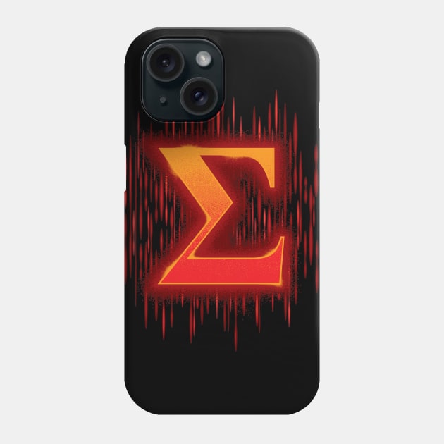 Greek Sigma - Orangey Red Phone Case by DCLawrenceUK