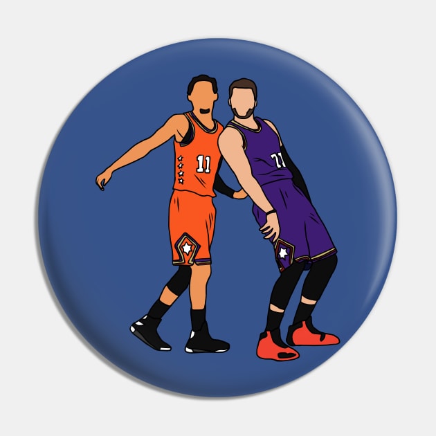 Trae Young And Luka Doncic Half Court Shot Nba Pin TeePublic