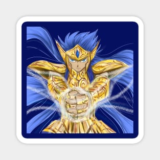 camus of aquarius ecopop saint seiya gold saint art Magnet