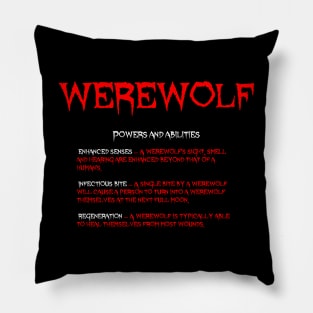 Werewolf Powers Pillow