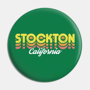 Retro Stockton California Pin