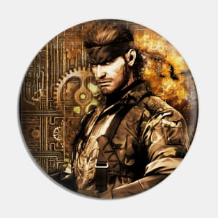 Solid Snake steampunk Pin