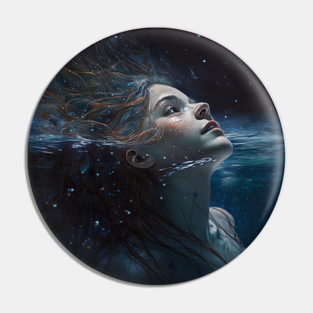 Girl swimming in an ocean of universe Pin by Autria-vn