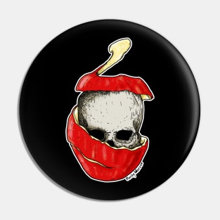 Apple Skull Pin