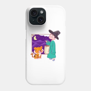 cute hanbok boy with a tiger Phone Case