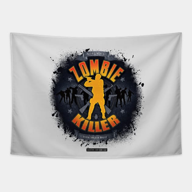 ZOMBIE KILLER Tapestry by MannArtt