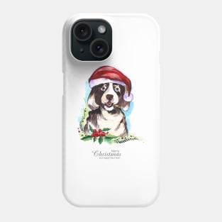 Cute Dog Wearing Christmas Hat Phone Case