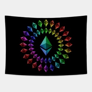 Ethereum – Circle Small Logo – Rainbow Tapestry