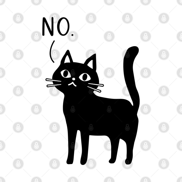 Funny Cat Says No by Emma Creation