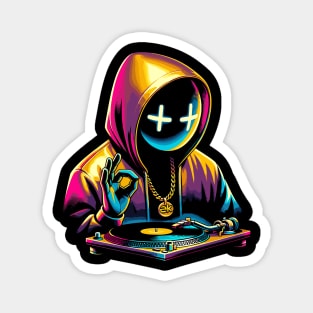 Electronic Music DJ Cosmic Hoodie - Galactic Beats & Rave Culture Magnet