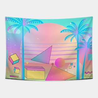 Vaporwave Pastel Sunset Tapestry