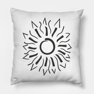 Abstract Tribal Sunburst Pillow