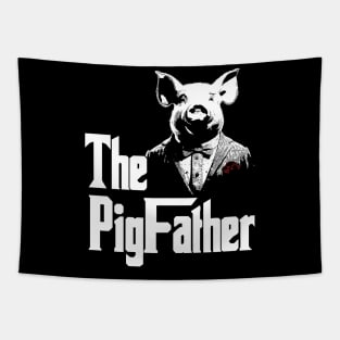 The Pigfather Funny Farmer Tapestry