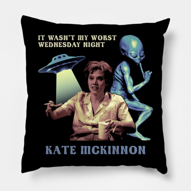 Kate McKinnon Alien Pillow by demarsi anarsak