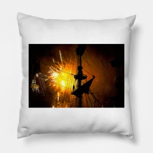 Fireworks over the Yardarm Pillow