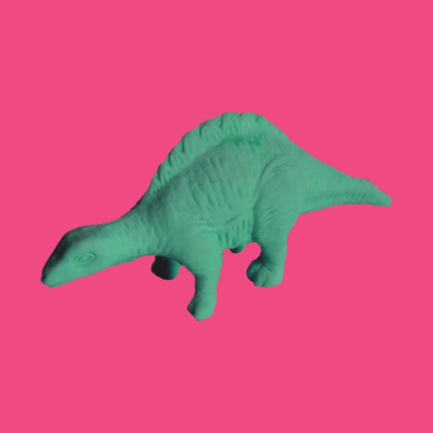 Photograph of Green Dinosaur Toy Eraser by MacSquiddles