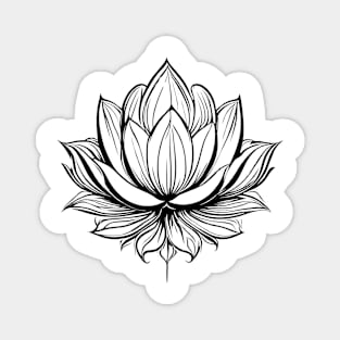 Lotus Flower - Floral Print Magnet