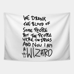 Drug Blood with Wizard (black) Tapestry