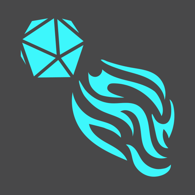 Reckless Attack Podcast Dice Logo Bright Blue by Reckless Attack