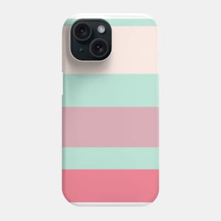 A cool unity of Faded Pink, Powder Blue, Very Light Pink and Carnation stripes. Phone Case