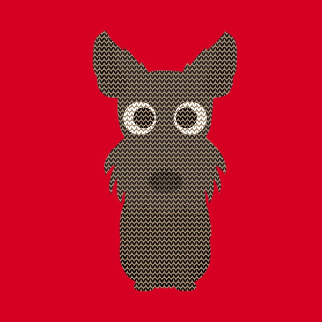 Scottish Terrier Ugly Christmas Sweater Knit Pattern by DoggyStyles