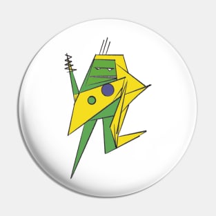 Zap the robot yellow and green Pin