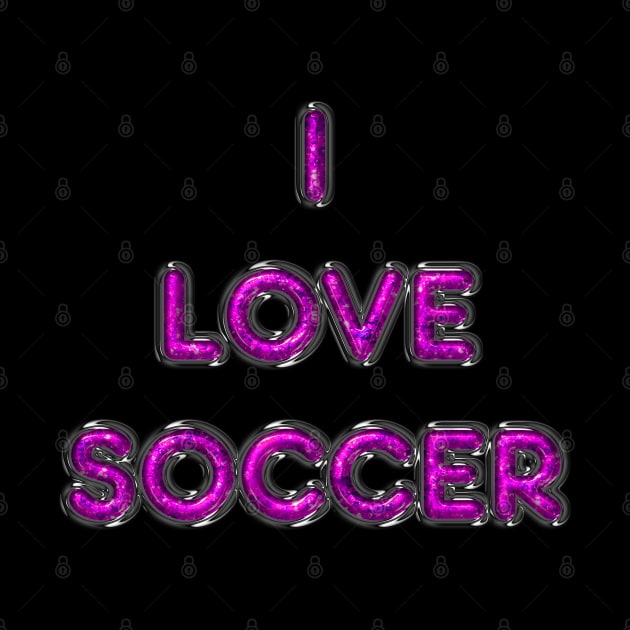 I Love Soccer - Pink by The Black Panther