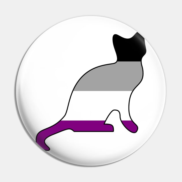 Asexual Kitty Pin by NatLeBrunDesigns