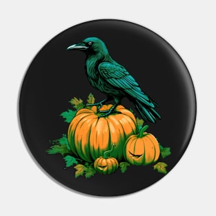 Spooky Fall Raven Pin