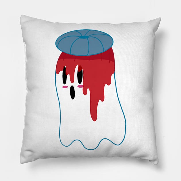 Little Ghost Gory Pillow by nathalieaynie