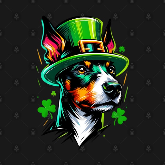 Manchester Terrier Celebrating Saint Patrick's Day by ArtRUs