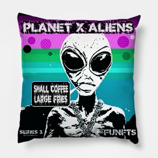 Funny Retro Alien Sci Fi Humor Pillow