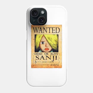 Vinsmoke Sanji Wanted Poster - 77.000.000 Berries Phone Case