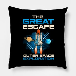 The Great Escape Outer Space Exploration Astronaut Pillow