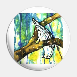 Black-and-white Warbler Pin