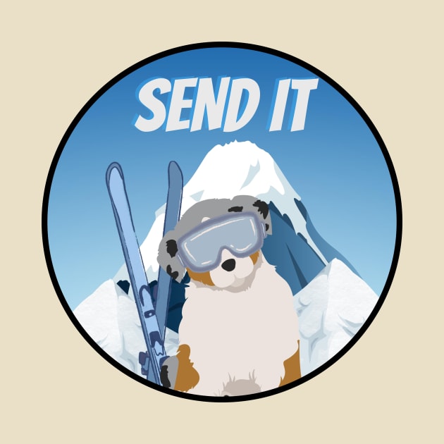 Send It Skiing Dog by alvarsprints