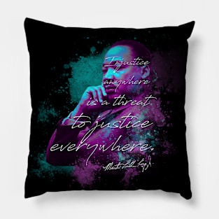 MLK Watercolor Portrait Pillow