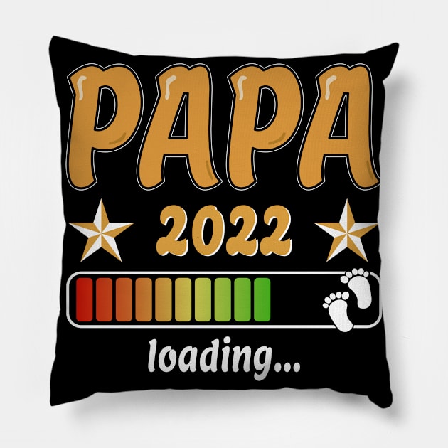 Expectant dad 2022 loading father gift Pillow by auviba-design