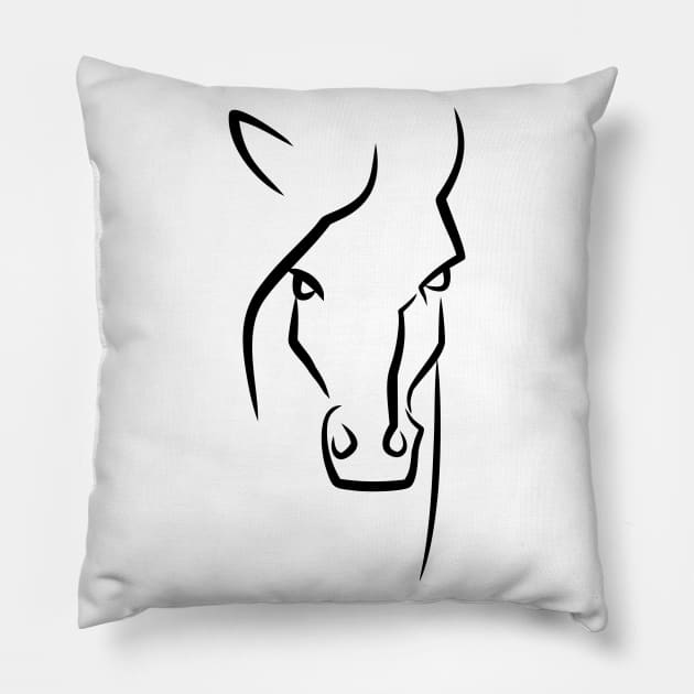 ABSTRACT HORSE ART Pillow by eesomebysrishti