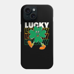 Funny Clover Leaf Character| St. Patrick Lucky Clover Leaf Mascot Phone Case