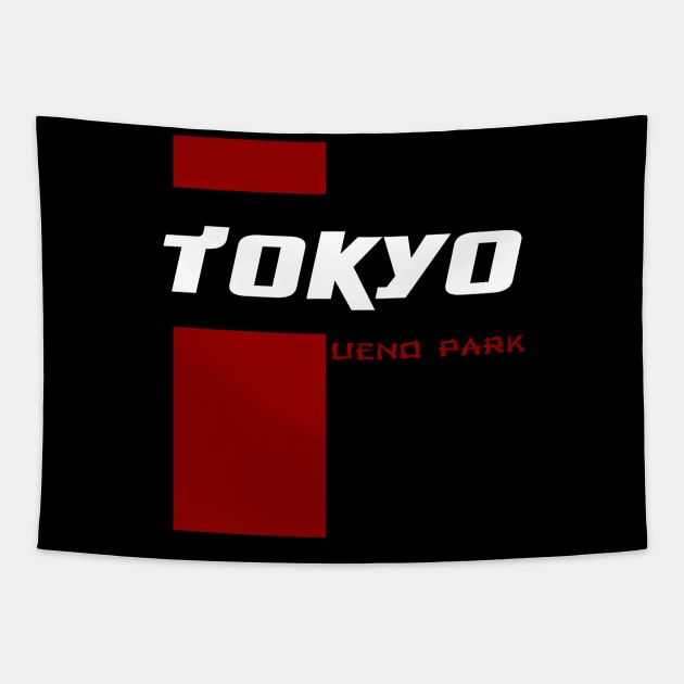 ueno park tokyo Tapestry by japan typo art