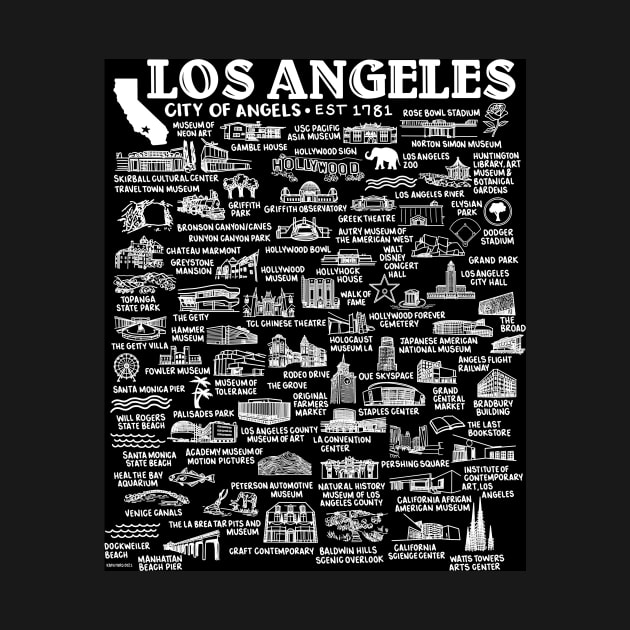 Los Angeles Map by fiberandgloss