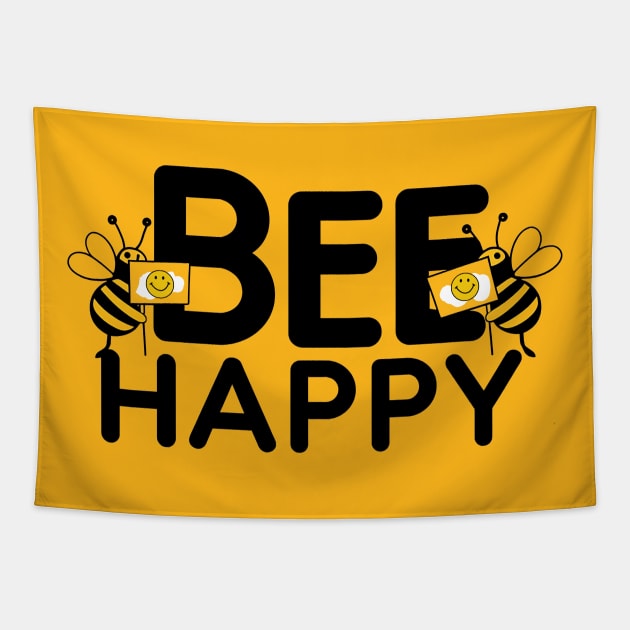 Bee Happy Tapestry by NomiCrafts