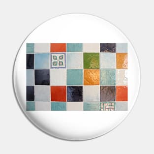 Colourful square tiles Pin