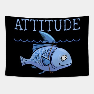 Attitude of a Shark Fish Confidence Self Belief Tapestry